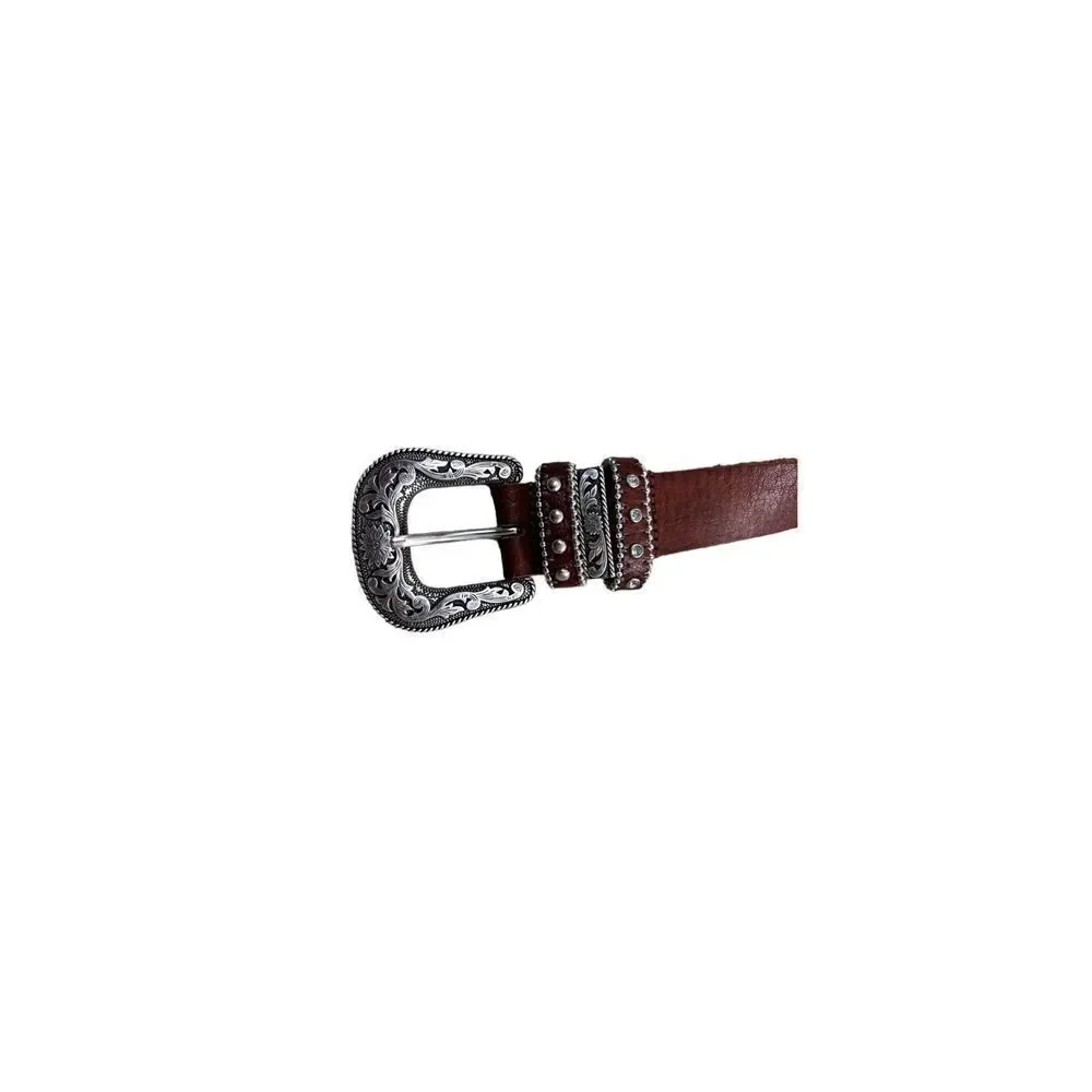 Girls belt silver western size 20